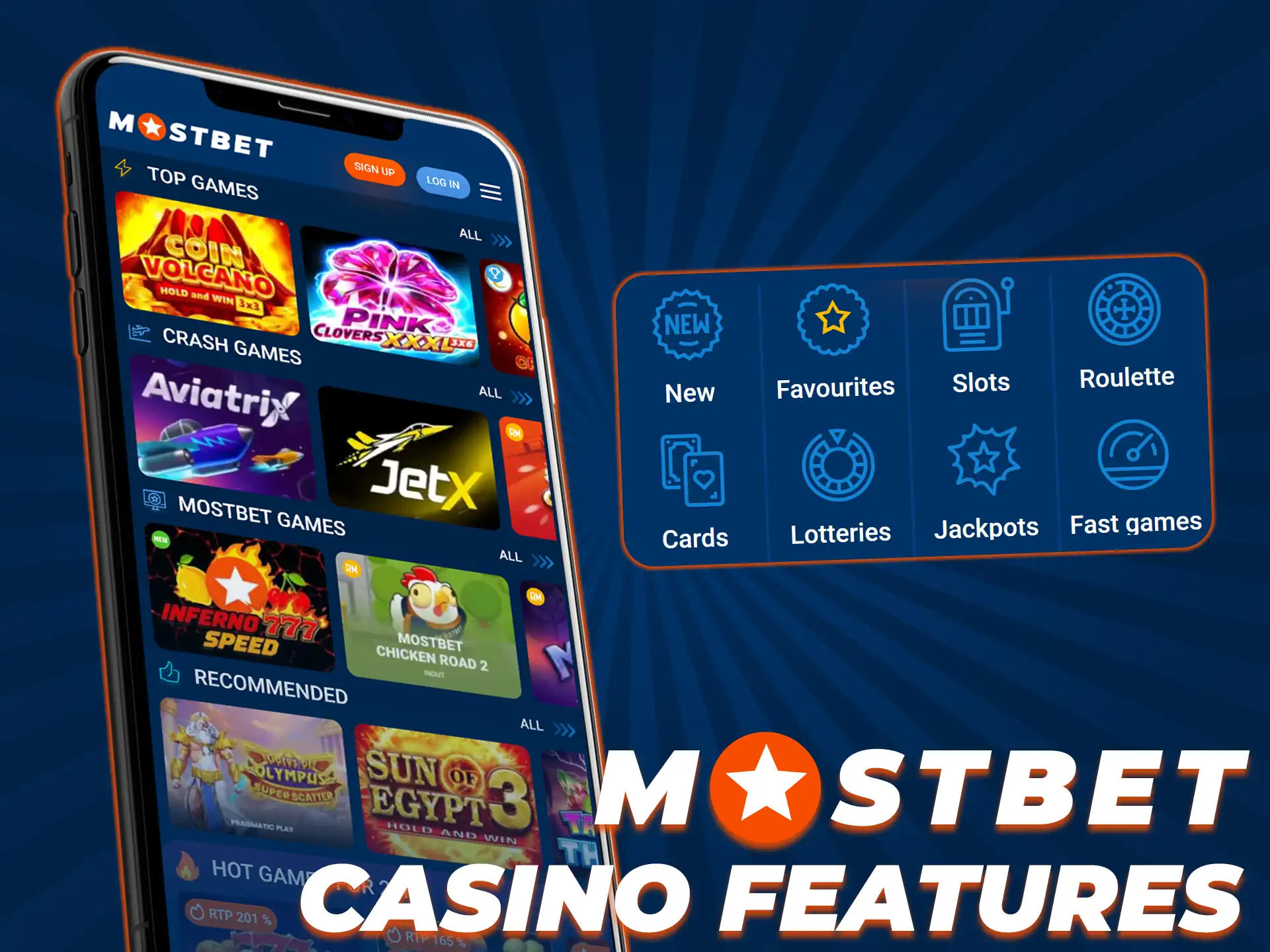 Spin exciting slots and enjoy top casino games in the Mostbet app.