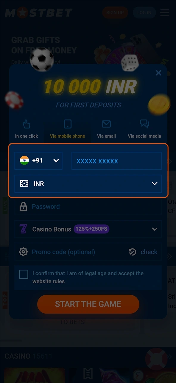 Provide accurate data during registration in the Mostbet mobile app.