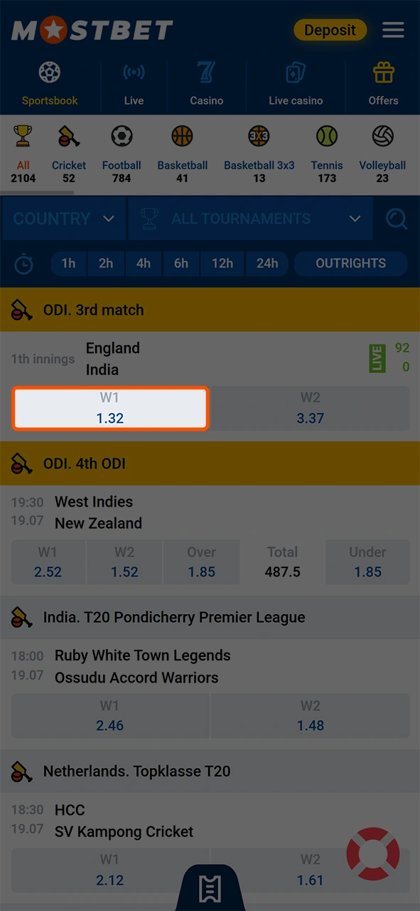 Find profitable lines for betting within the exciting Mostbet app.