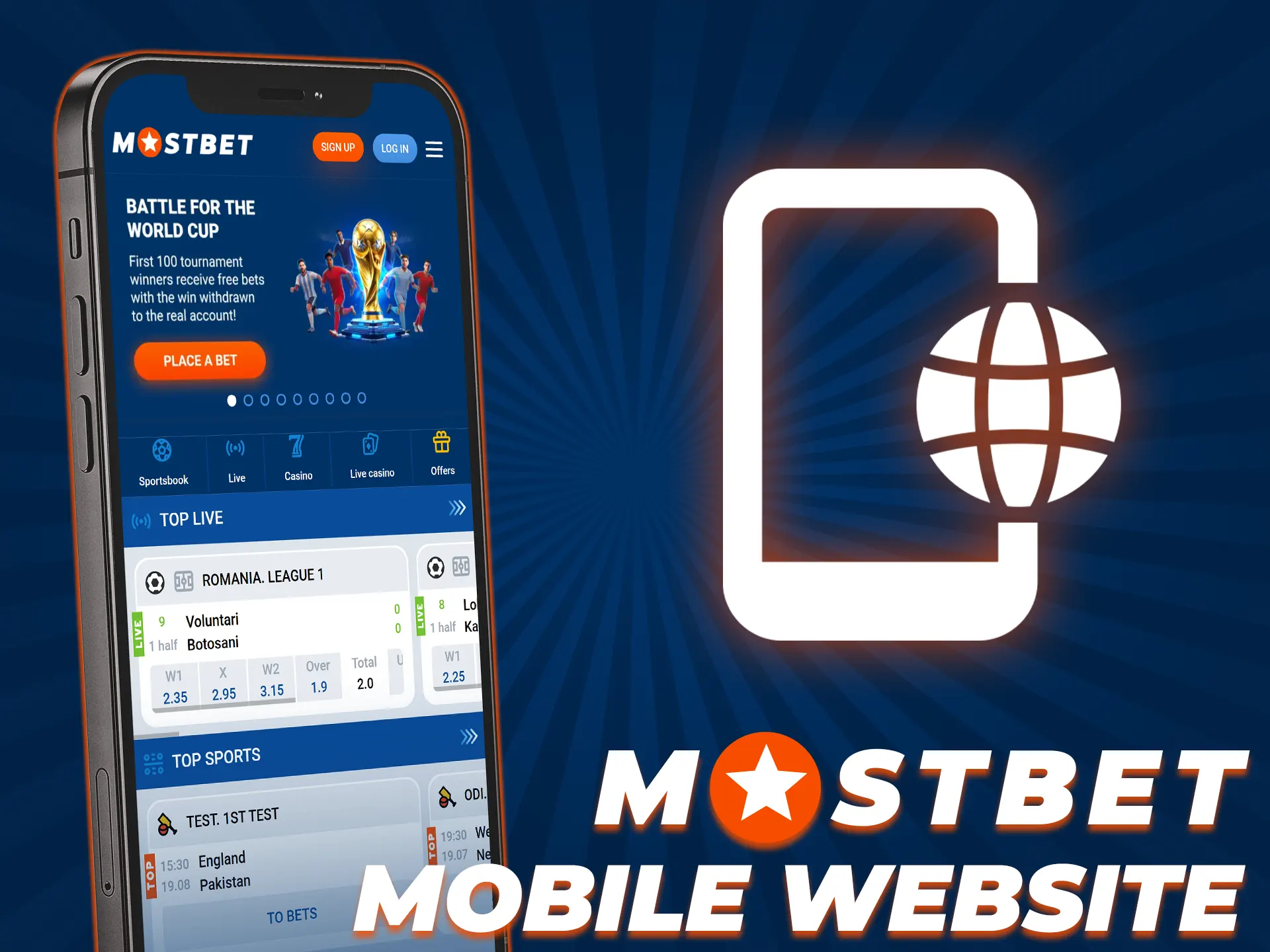Place wagers via the browser instead of downloading the Mostbet app.