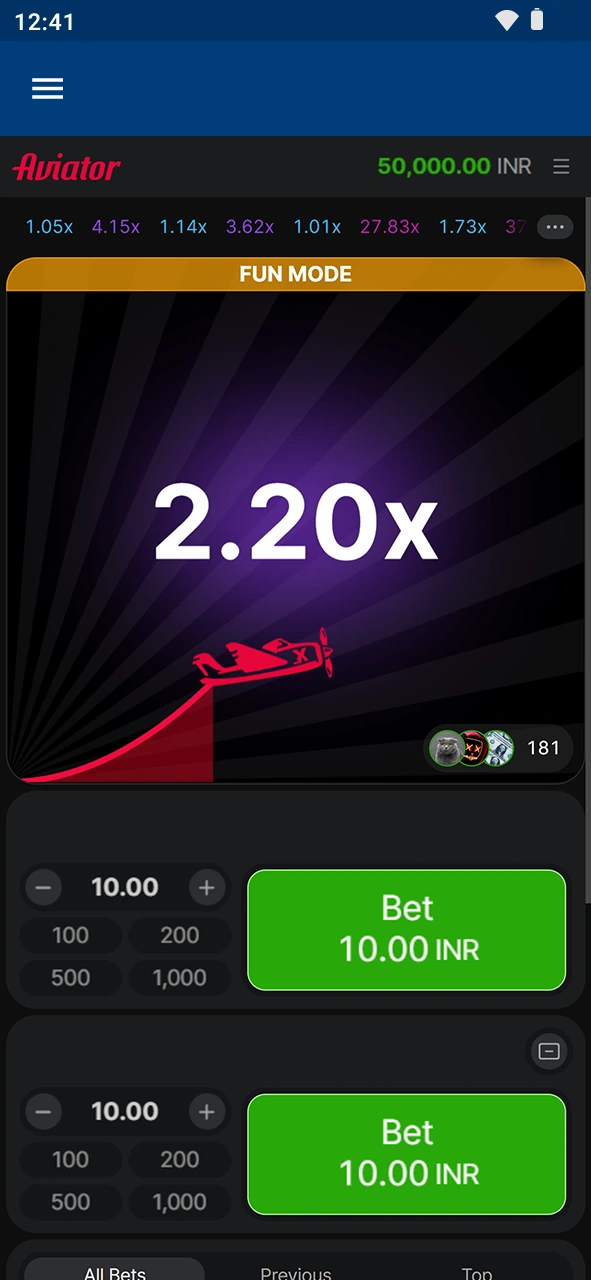 Launch the application to enjoy thrilling Mostbet Aviator Android sessions.