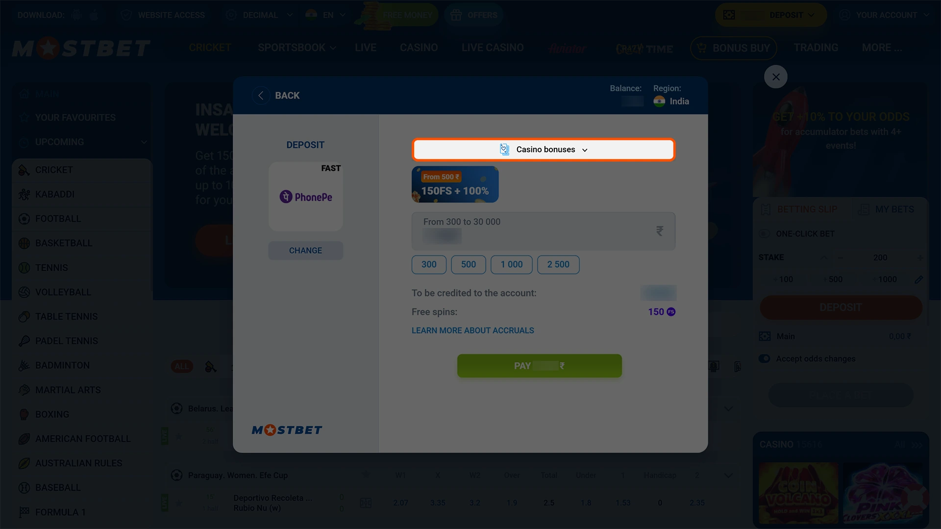 Grab your special reward to enhance your Mostbet esports betting.