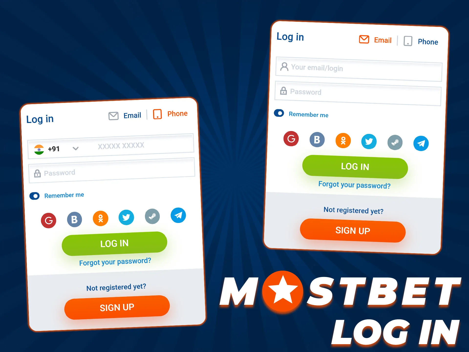 Sign in to your Mostbet profile to place profitable sports wagers.