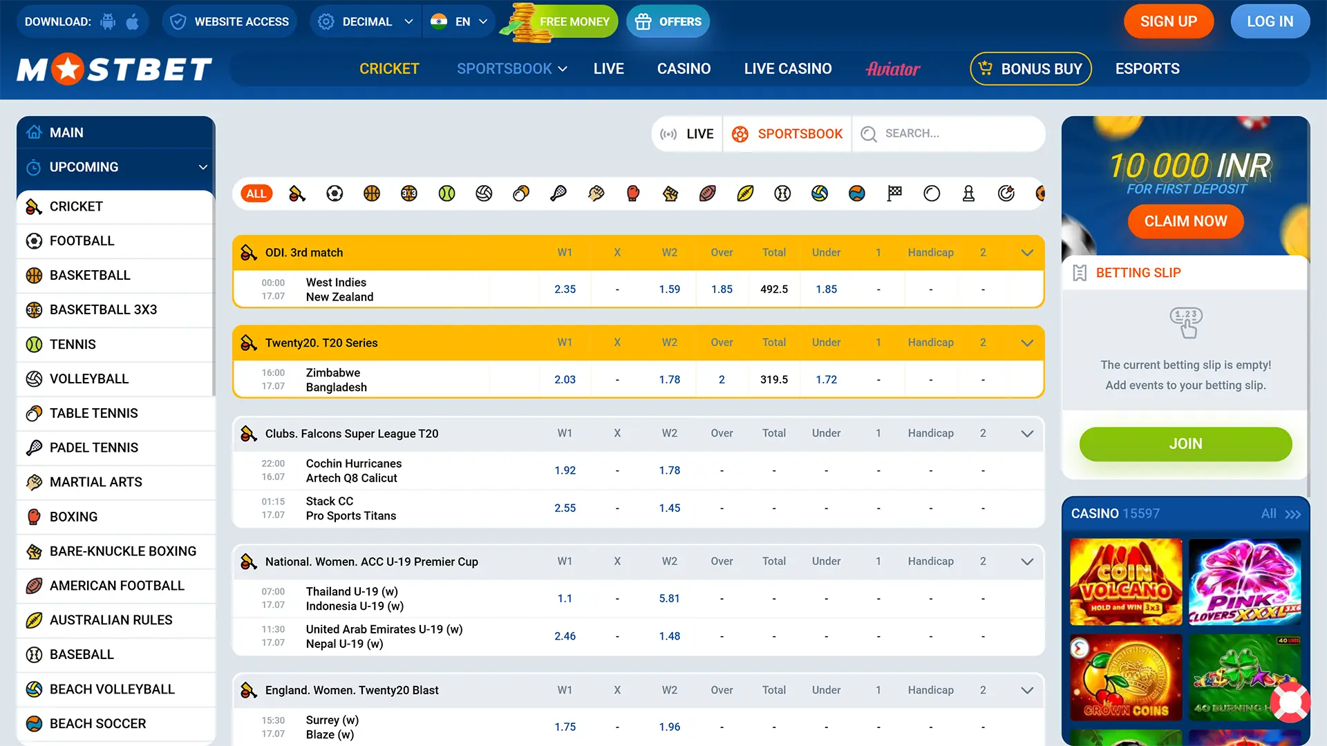 Check out the Mostbet sports section to place your winning wagers.