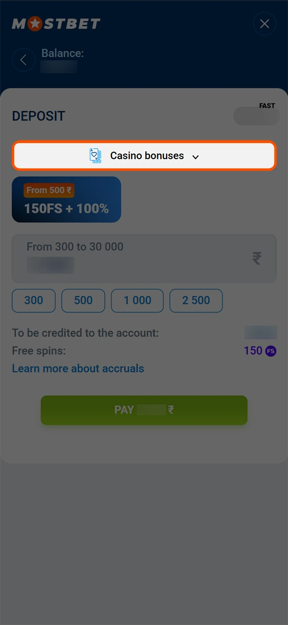 Check your profile after Mostbet registration to activate the bonus.