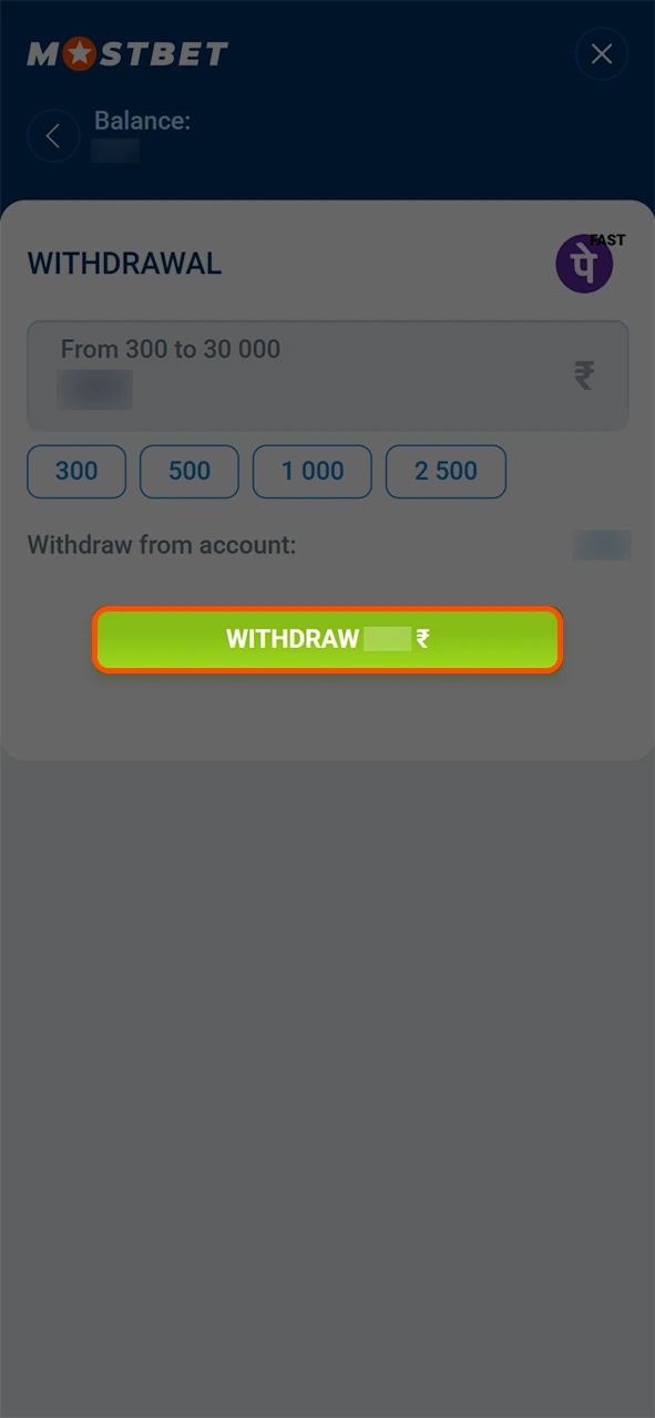 Submit the payout application and monitor your Mostbet withdrawal status.